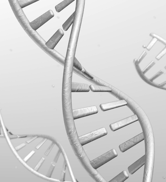 정교한 DNA 이중나선 구조로 표현한 줄기세포 재생 원리 이미지
